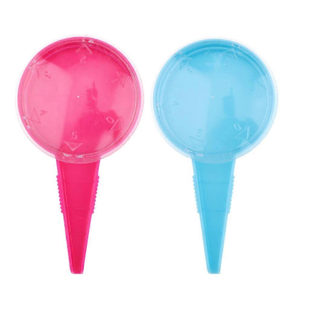 2x Handheld Portable Gardening Tool Spreaders Sower Pink+Blue