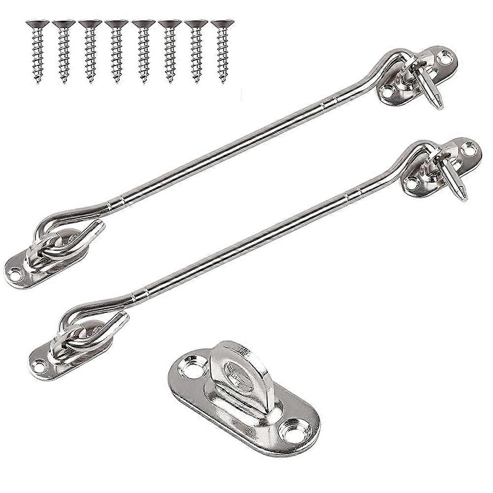 2 Pcs Cabin Hook (8 Inch) with Screws - for Shutter Shed Window