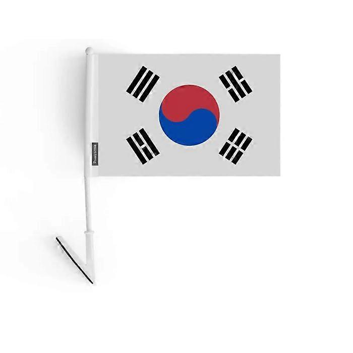 Adhesive Flag – South Korea – 14 x 21 cm – Soft Polyester – Easy to Stick – 1 piece