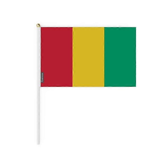 Set of Mini Flags – Guinea – 14 x 21 cm – Handheld – Polyester - 100 pieces