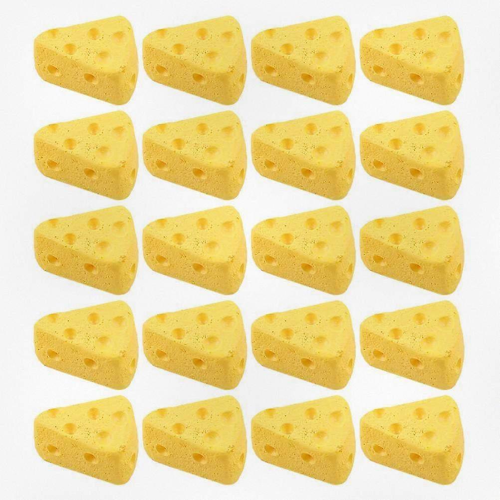 50 Pieces of Artificial Simulation Cake Dessert Models, Fake Cheese Props in Yellow Color, Perfect for Display and Decoration