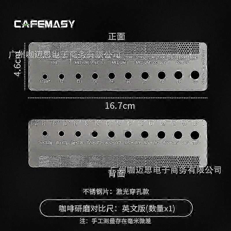 Precision Stainless Steel Coffee Measuring Tool for Grind Size Adjustment Suitable for Various Brands