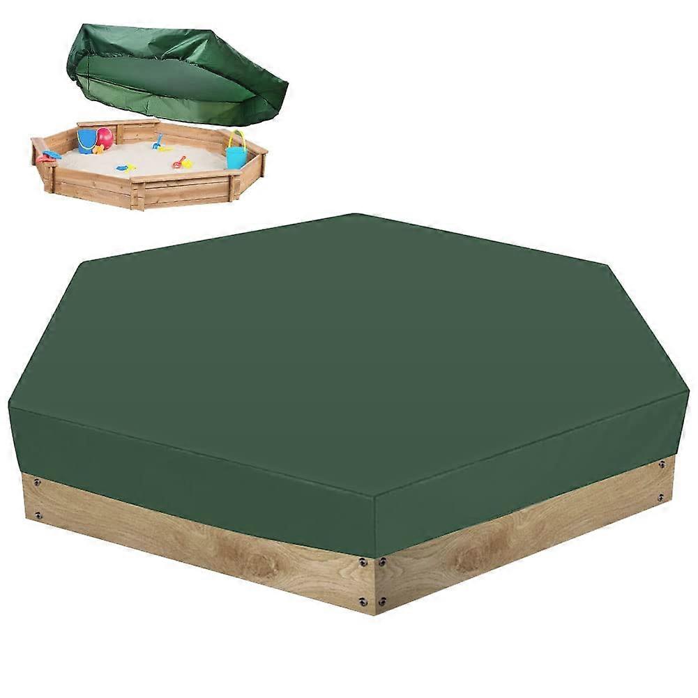 Hexagon Oxford Cloth Green Anti UV Sandbox Cover (90.6 x 78.7inch)