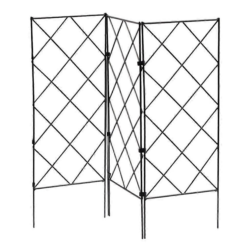 Garden Trellis for Vines Climbing Plants Black Metal Wire Lattice Grid Panels for Cucumber Vegetables Clematis Support