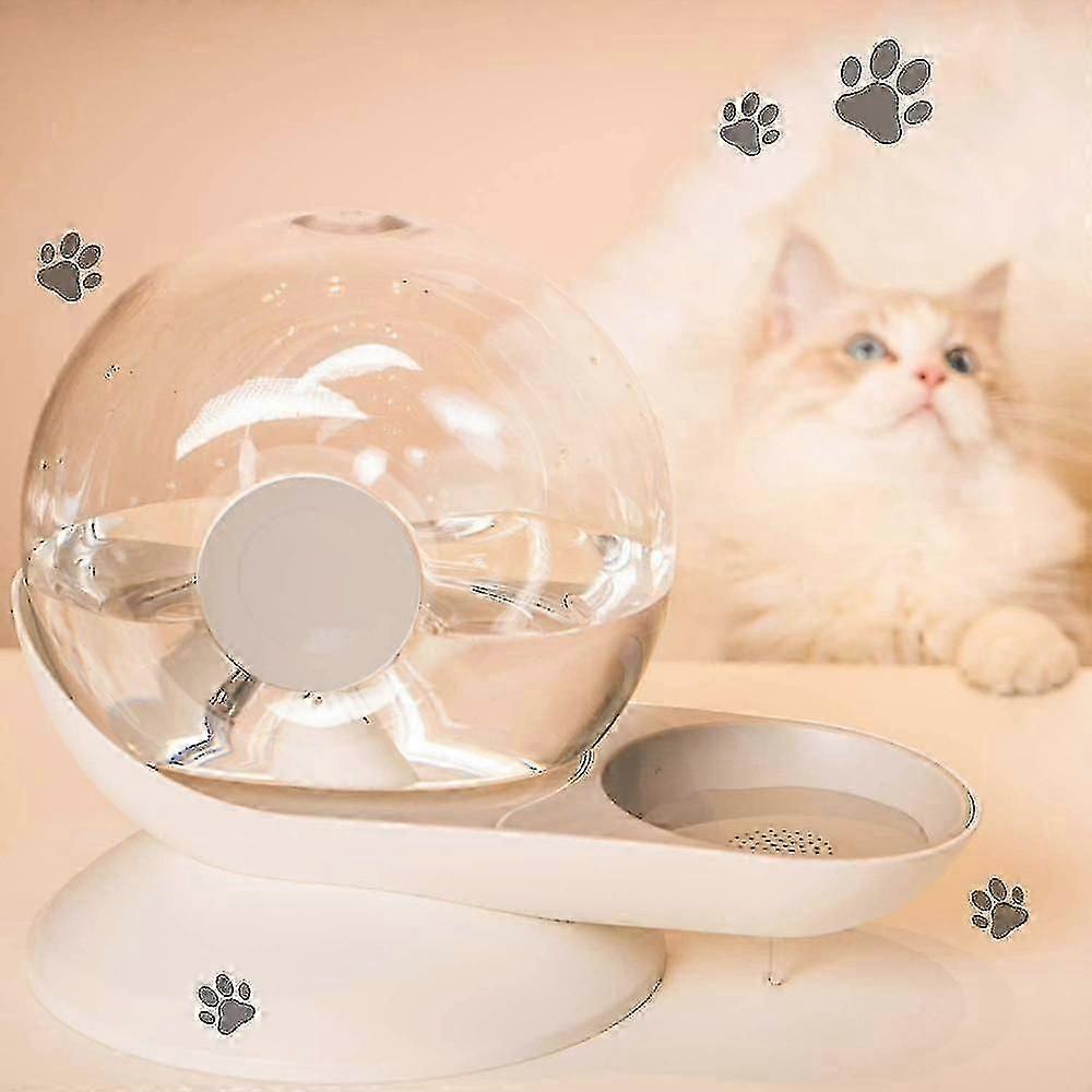 Cat And Dog Water Dispenser, Snail Shaped Dirt And Rust Proof Spring (gray)