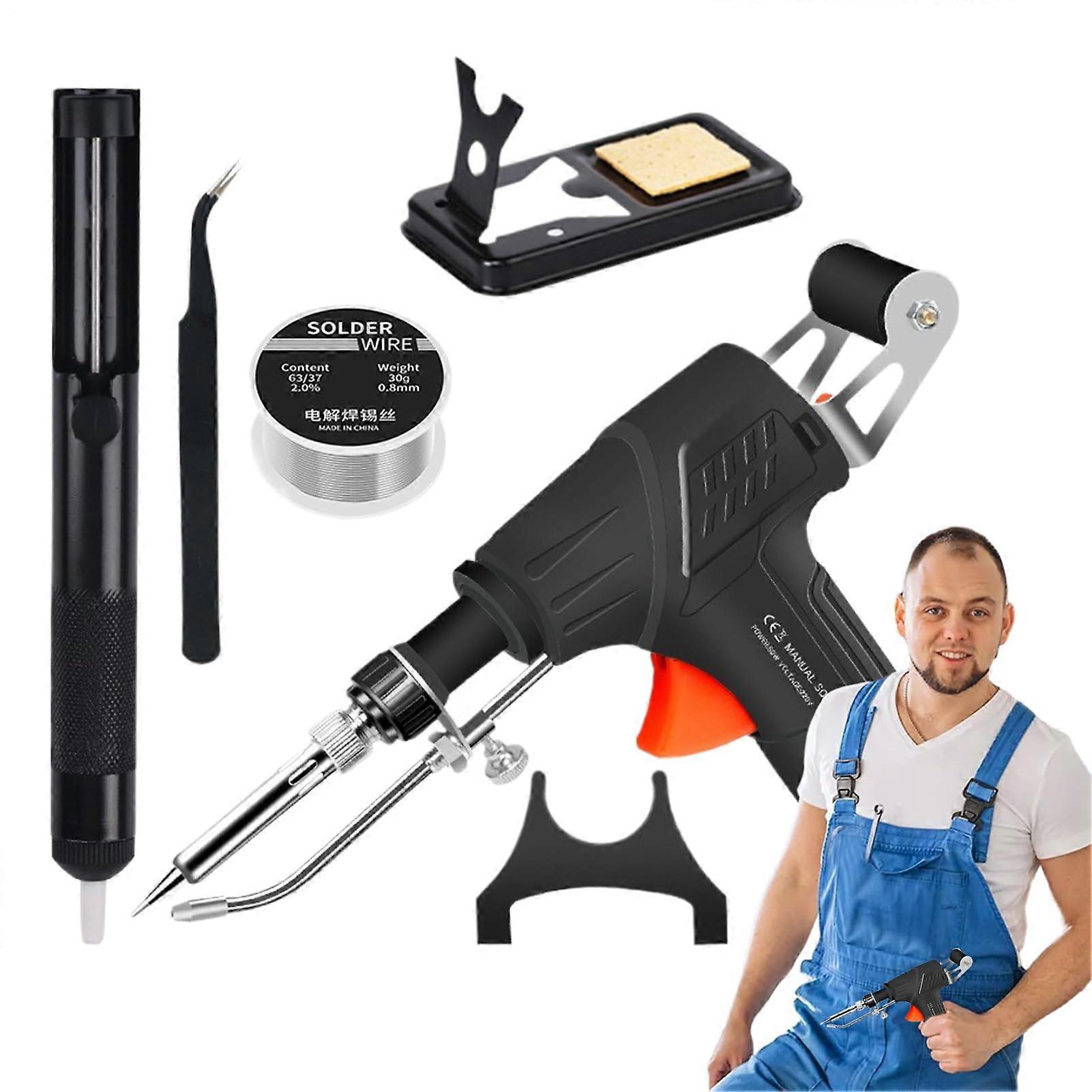 60W Automatic Soldering Iron with Tweezers for Circuit Boards