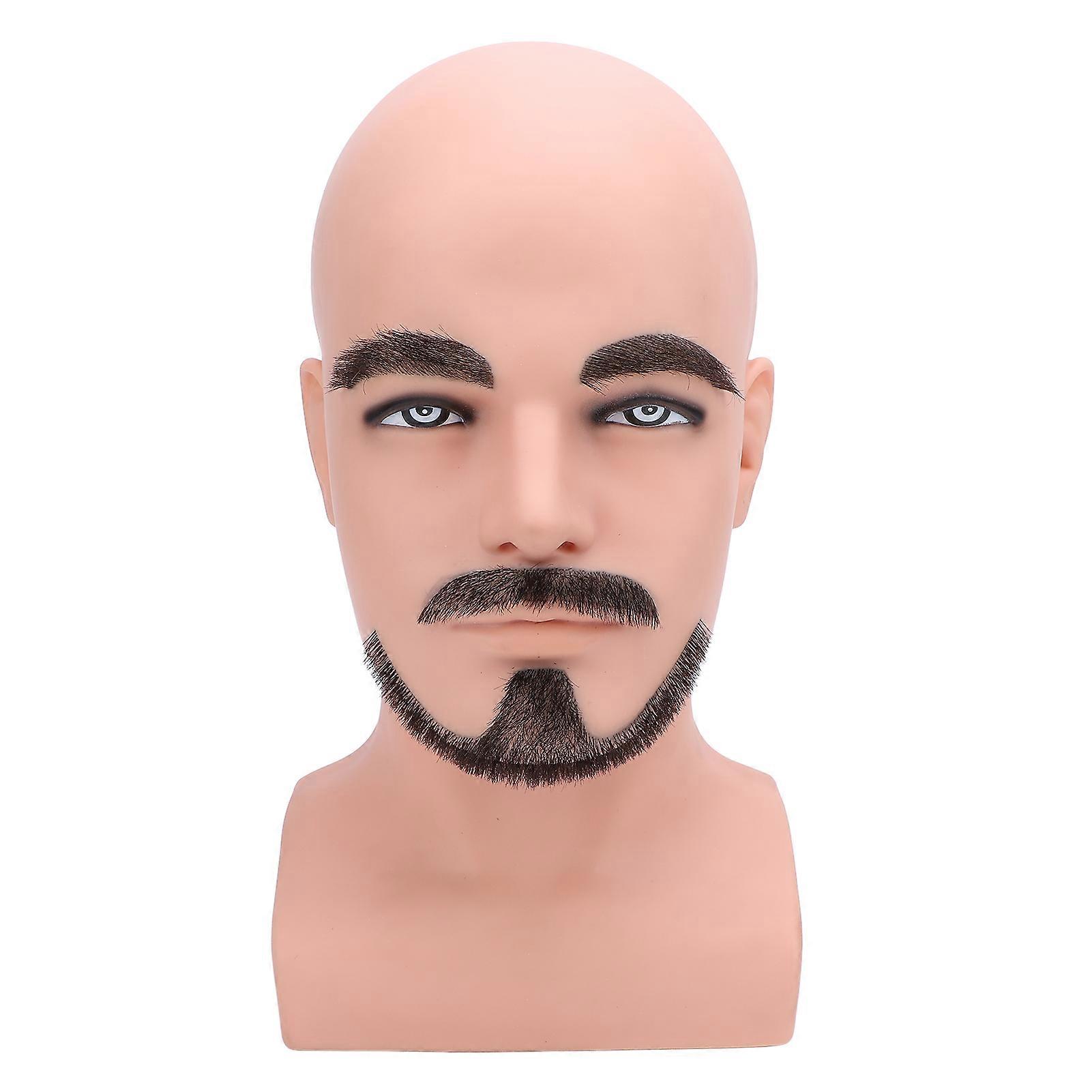 Male Mannequin Head with W Shape Beard Simulation Male Manikin Training Head Beard Mannequin Head Model For Trimming Practice and Display