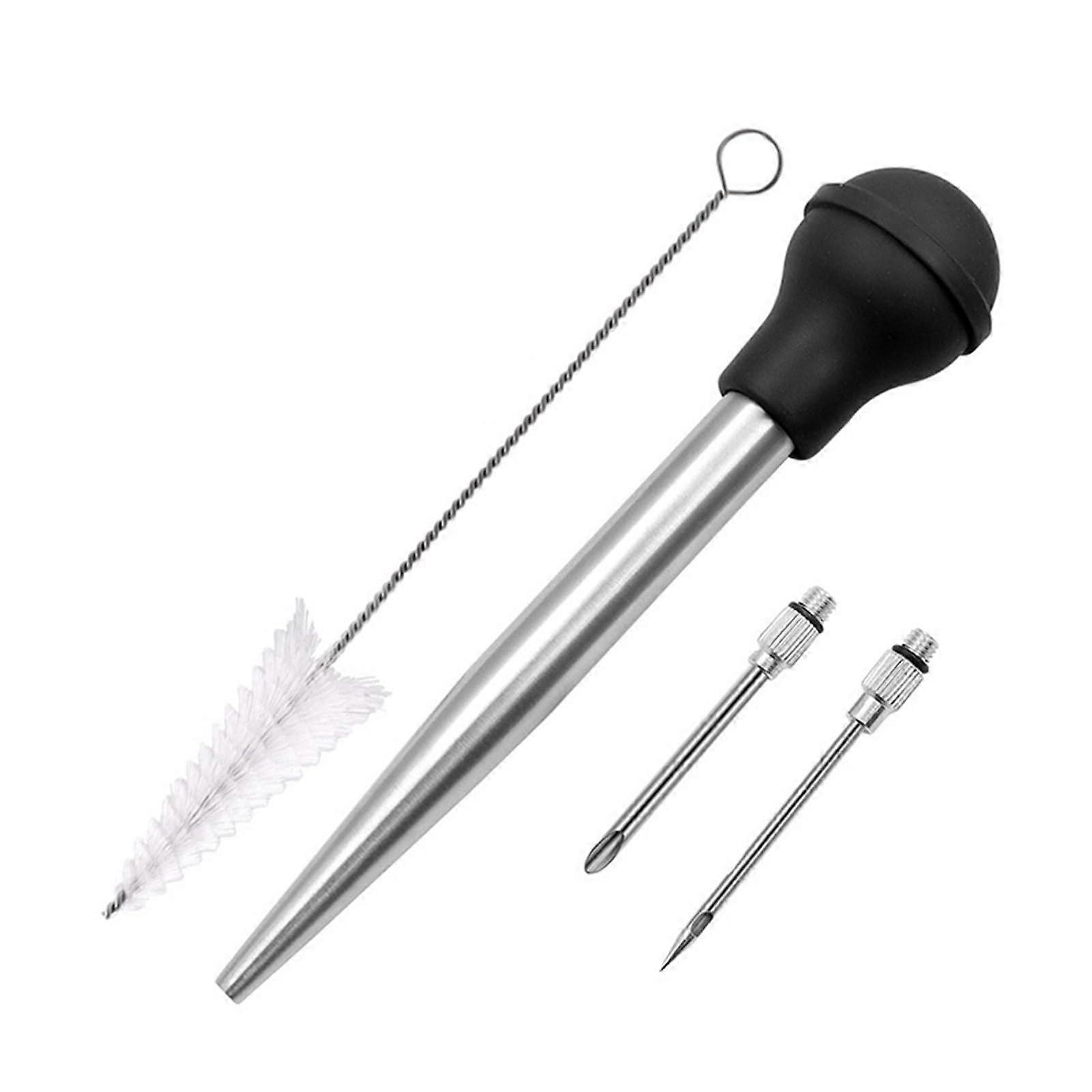 Baster Syringes Includes Cleaning Brushes and Meat Injector Needles, Turkey Baster Suitable for Cooking and Grilling.