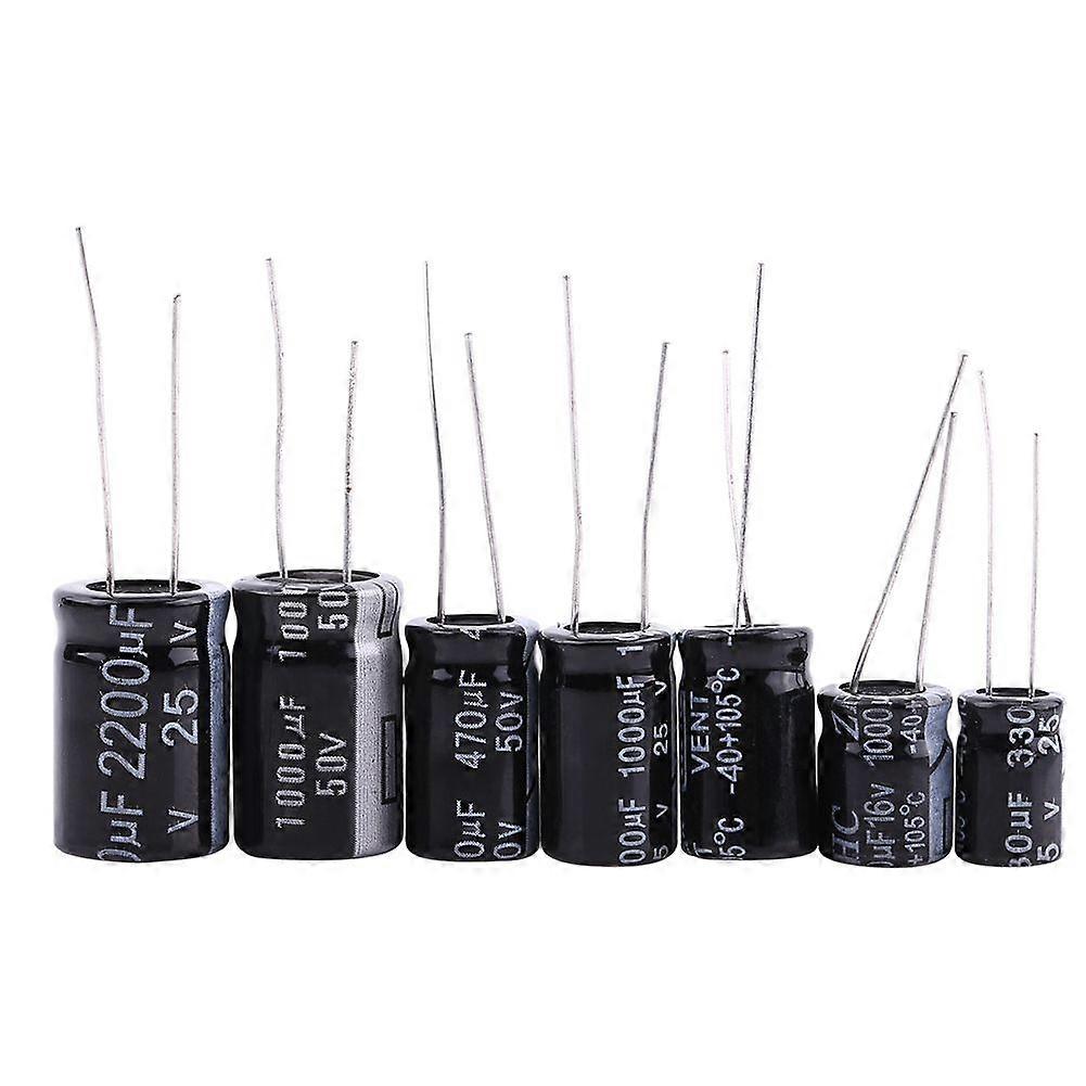 High quality  Electrolytic capacitor pack 25 resistance values (1uf-2200uf) 5 of
