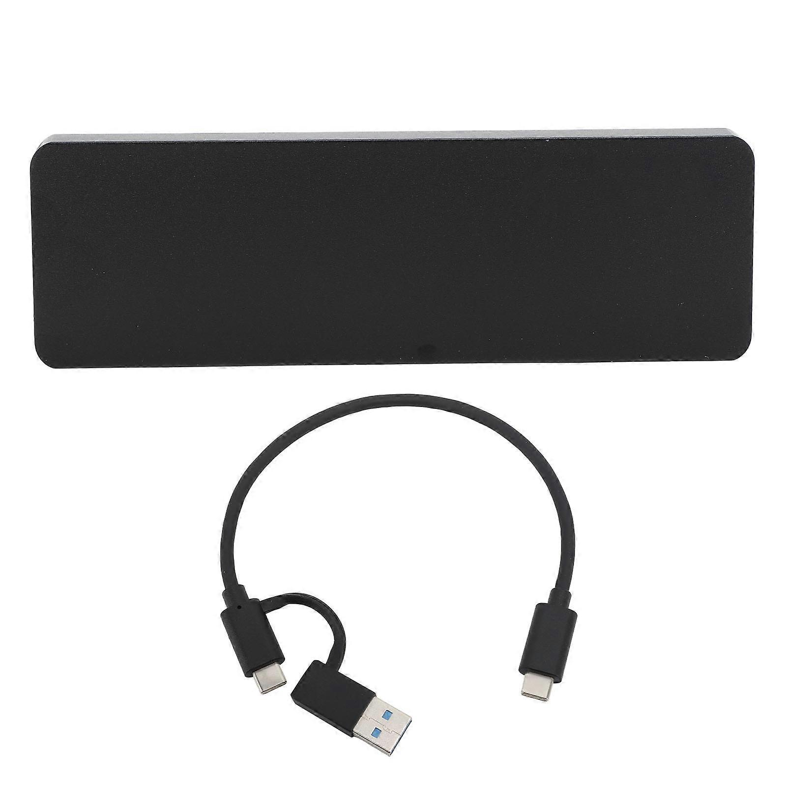 M.2 NGFF SSD Hard Drive Enclosure 10Gbps USB3.1 Type C SATA B Key with Dual Head Cable