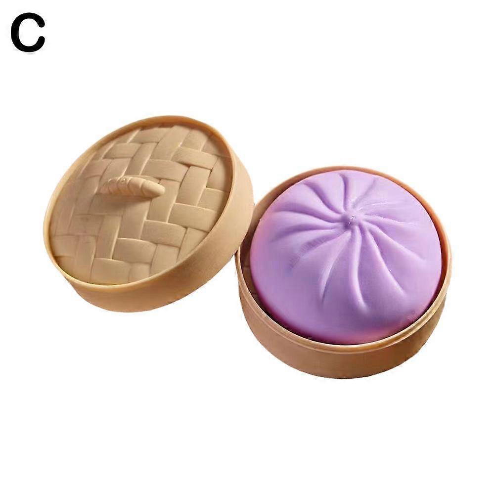 Small steamer buns (purple) (C)$Cartoon simulation color big buns venting and decompression artifact slow rebound pinch fun fake food