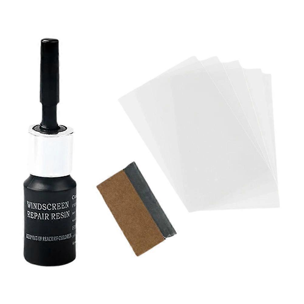 Three-piece set black (A)$ Windshield repair tools crack scratch crack repair remover glue reducing agent repair liquid