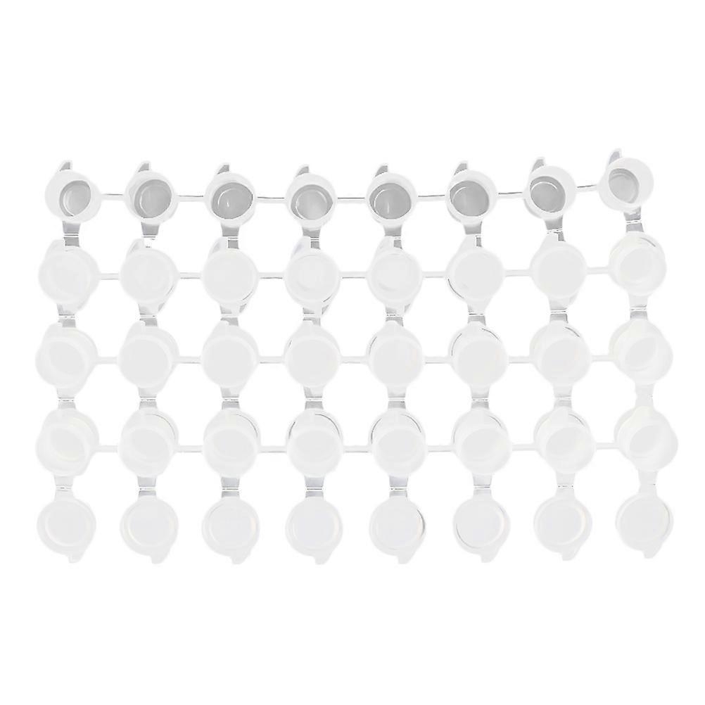 50pcs 3ml 8-in-1 Pigment Empty Box Oil Paint Strip Box Clear Pigment Container Pin Mini Storage Can Painting Supplies (White)