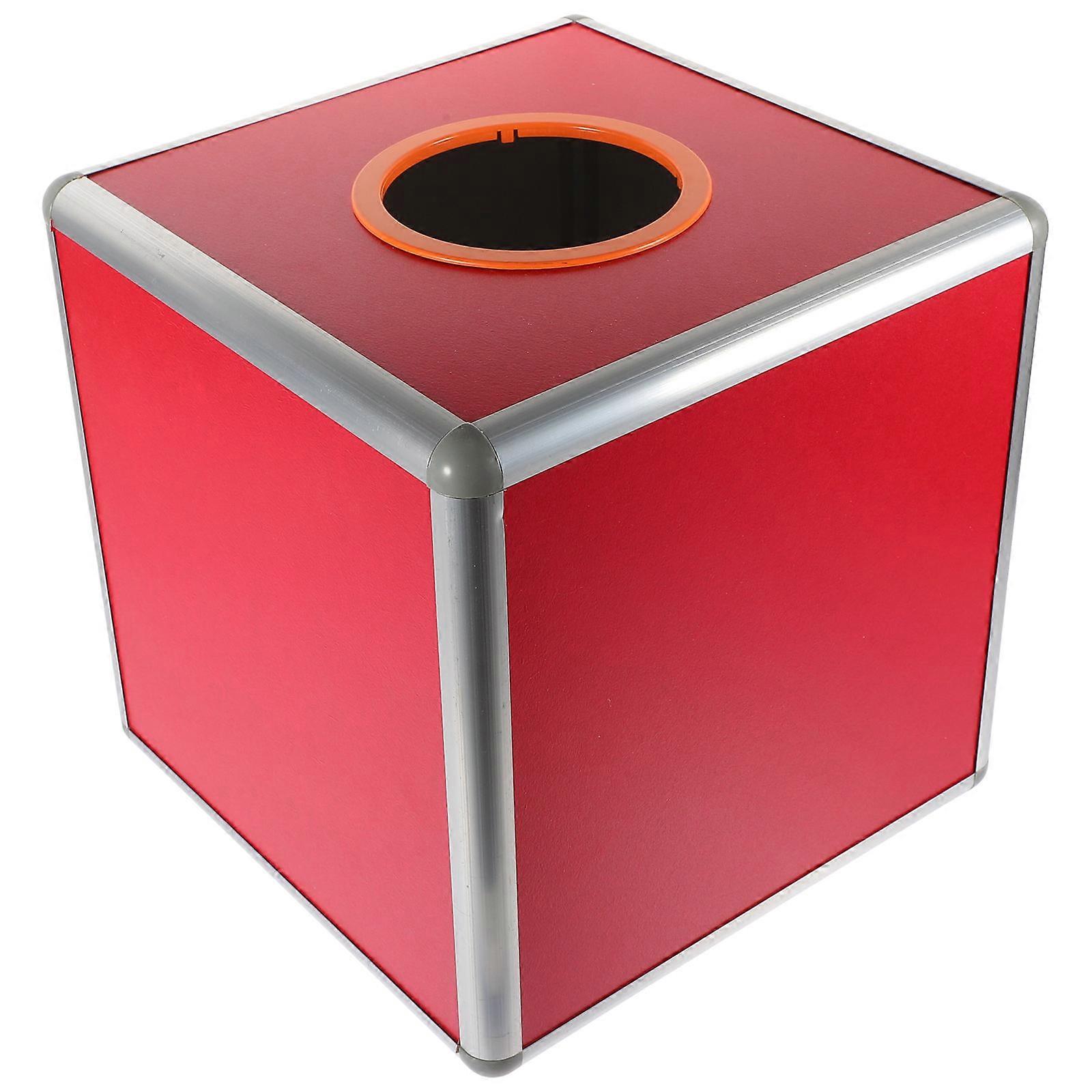 Square Raffle Box for Parties, Fundraising & Games – Bright Design, Secure Storage & Easy Opening