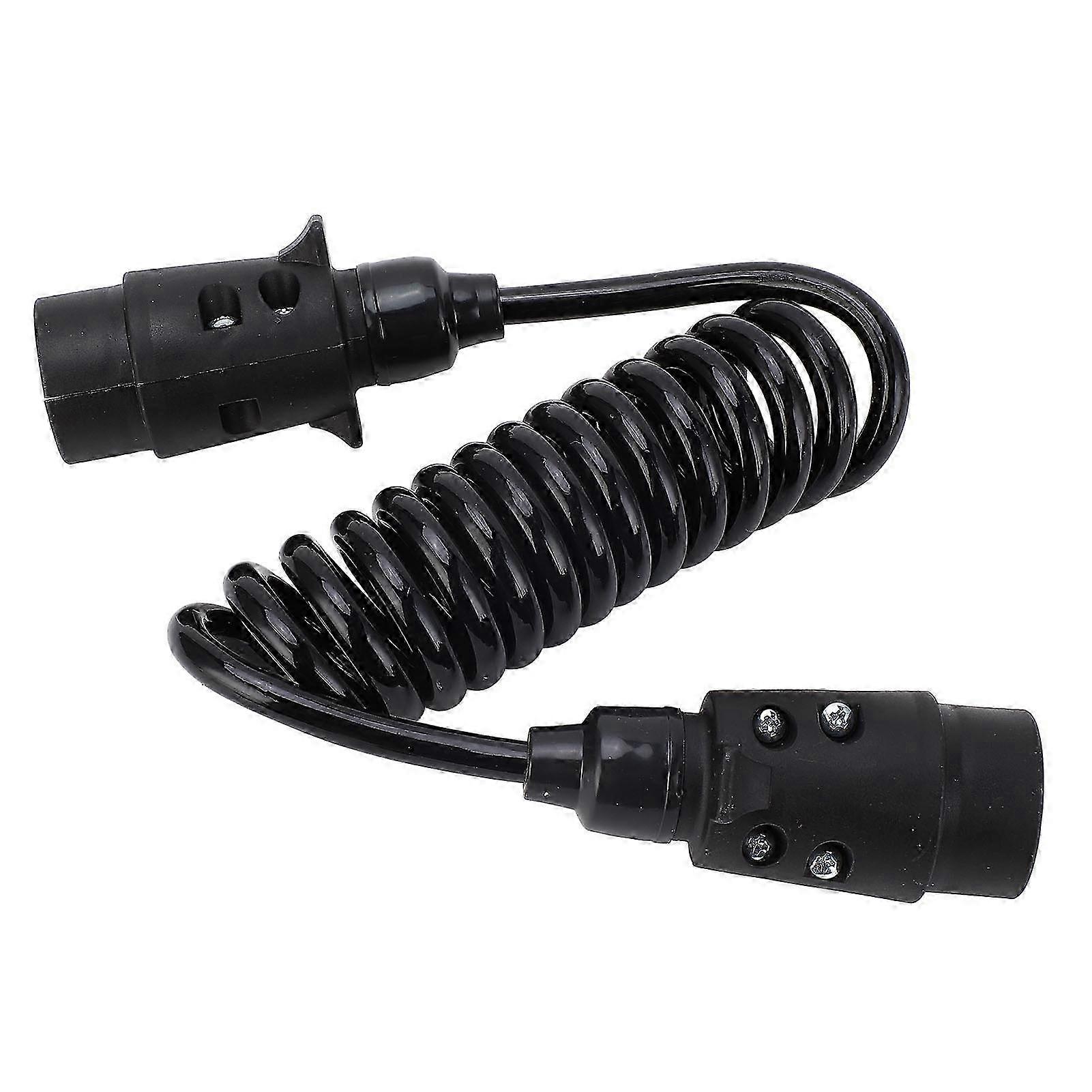 12V 24V Trailer Spring Wire 2M 7 Core Spring Towing Coiled Wire for Commercial Vehicles and Boats