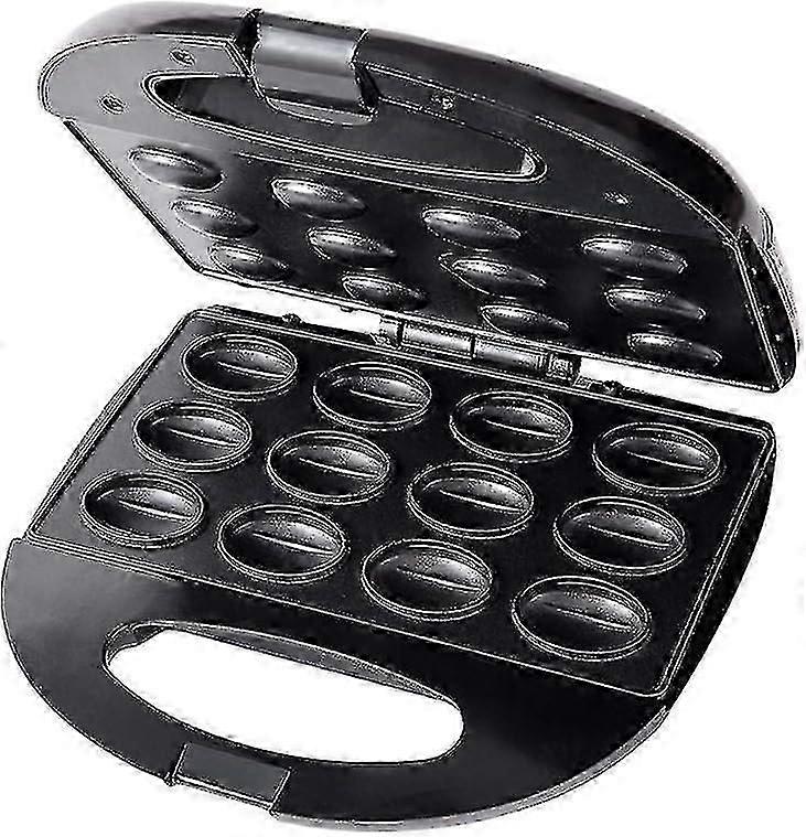 12 Electric Walnut Waffle Maker, Multi-functional Homemade Fruit Drying Machine, Pine Nut Maker, Small Walnut Machine, Peanut, Hazelnut (black)-Yvan