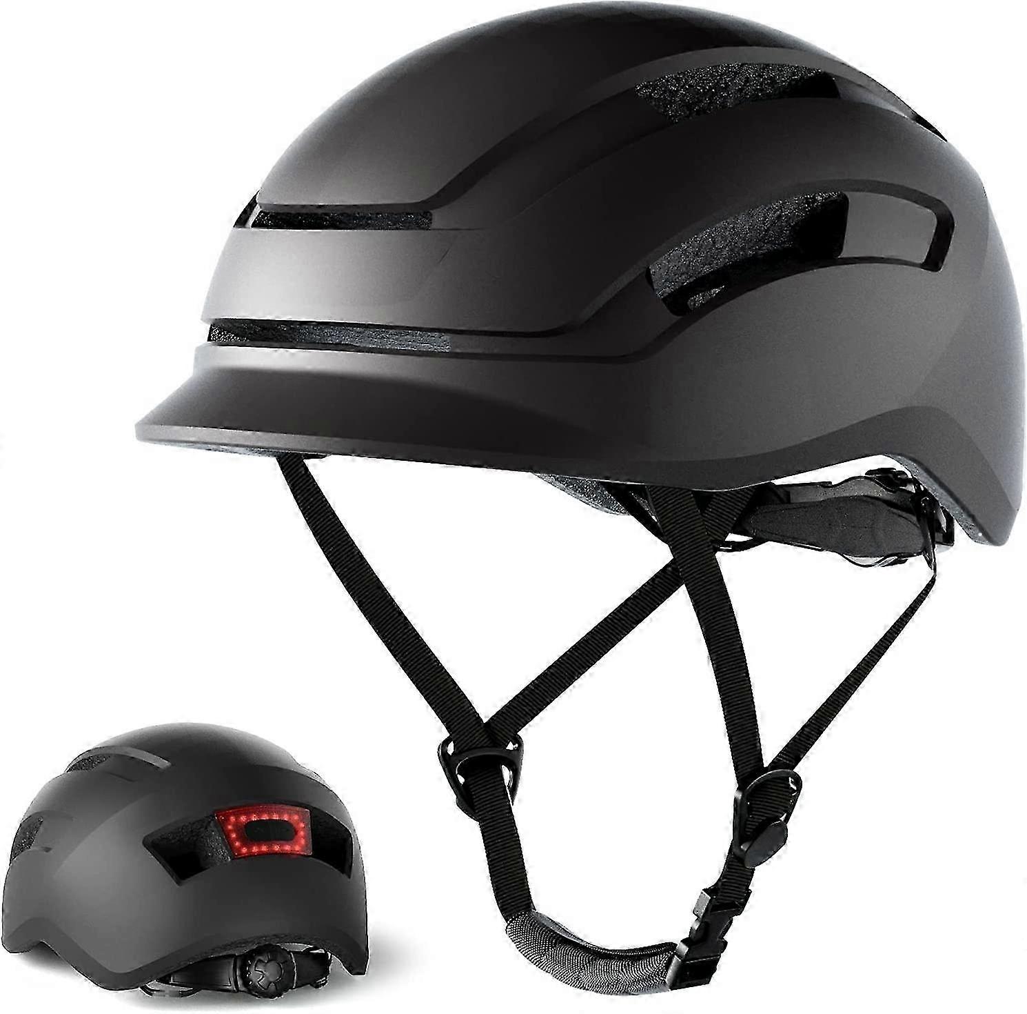 Adjustable Cycling Helmet for Urban Commuters with Rear LED Light for Safety and Protection