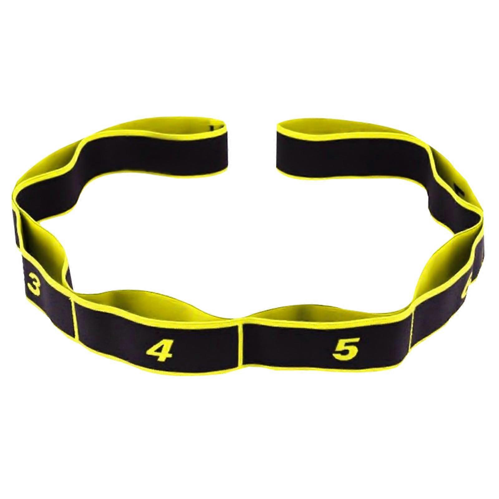 Exercise Belt - Elastic Stretch Auxiliary Belt with Numbered Loops, Compact Design for Easy Portability and Enhanced Flexibility