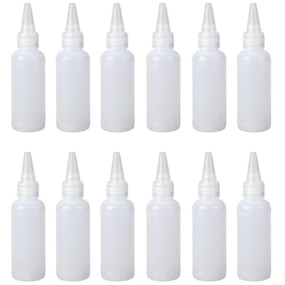 50PCS 10ml250ml Plastic HDPE Squeeze Bottles with Twist Top Cap