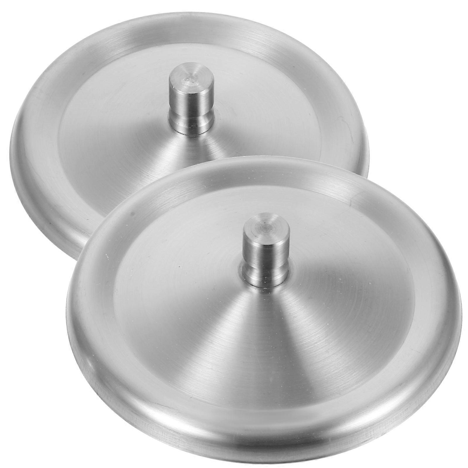 2pcs Stainless Steel Cup Cover And Easy To Clean Mug Lids For Reusable Travel Mugs Protector For Drinks