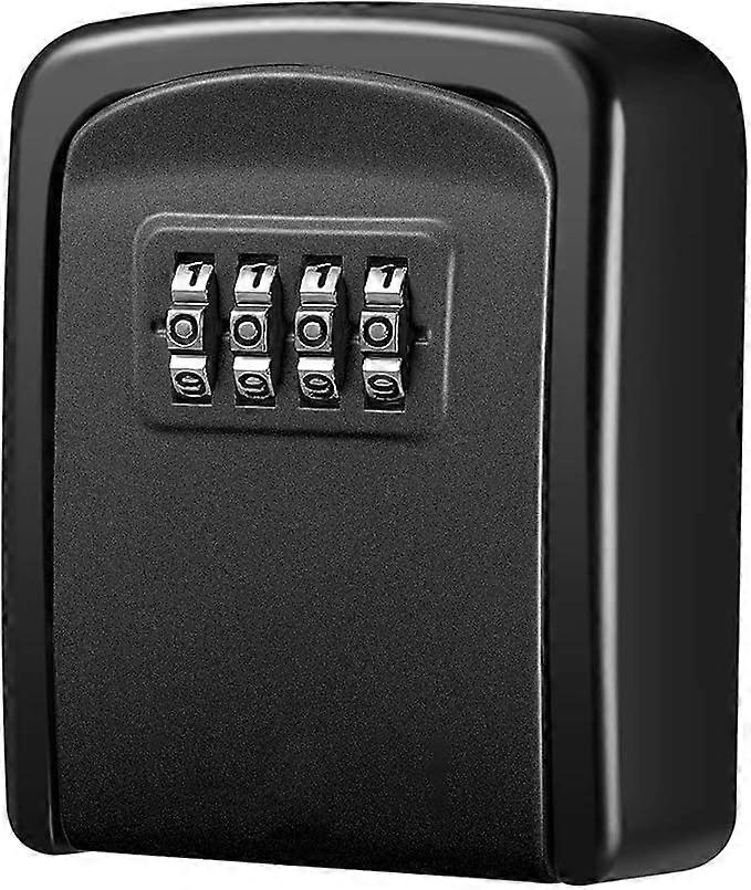 Key safe - Key safe - 4-digit code lock - inside and outside - Key safe - Black - Metal - 78*42*98mm