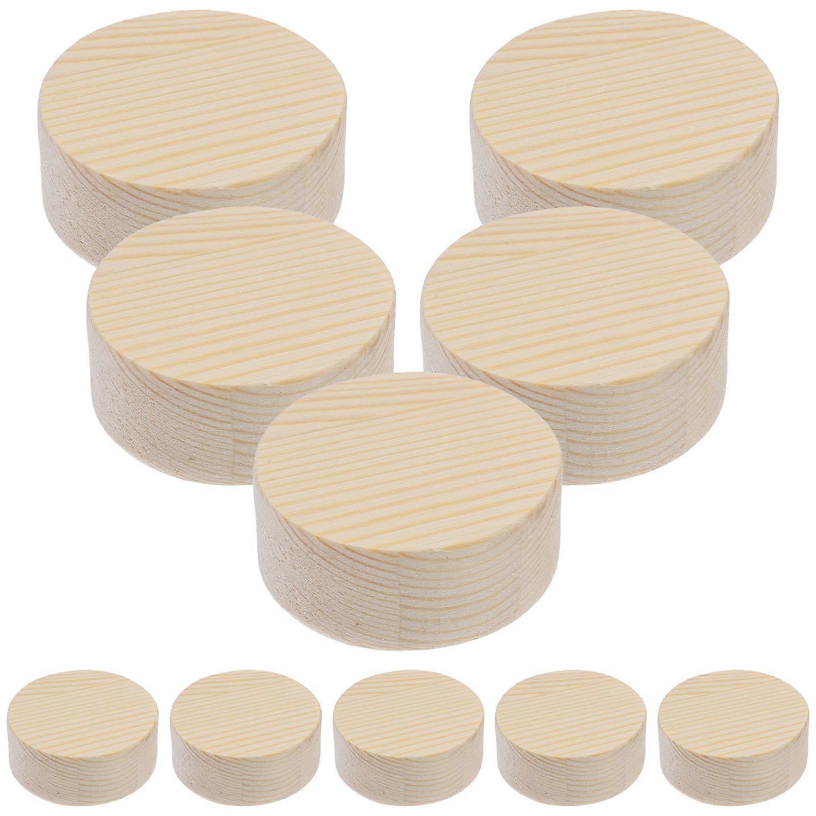 Cylinder Wood Segments for DIY Painting, Functional and Decorative Craft Supplies