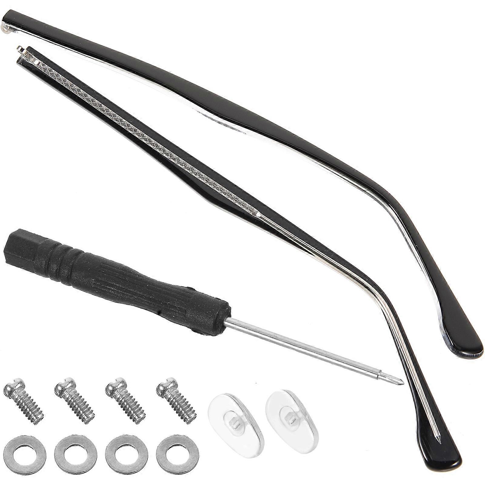 Transparent Crystal Metal Temple Replacement for Eyeglasses & Sunglasses – Lightweight, Frame Arms Easy to Install for Men and Women