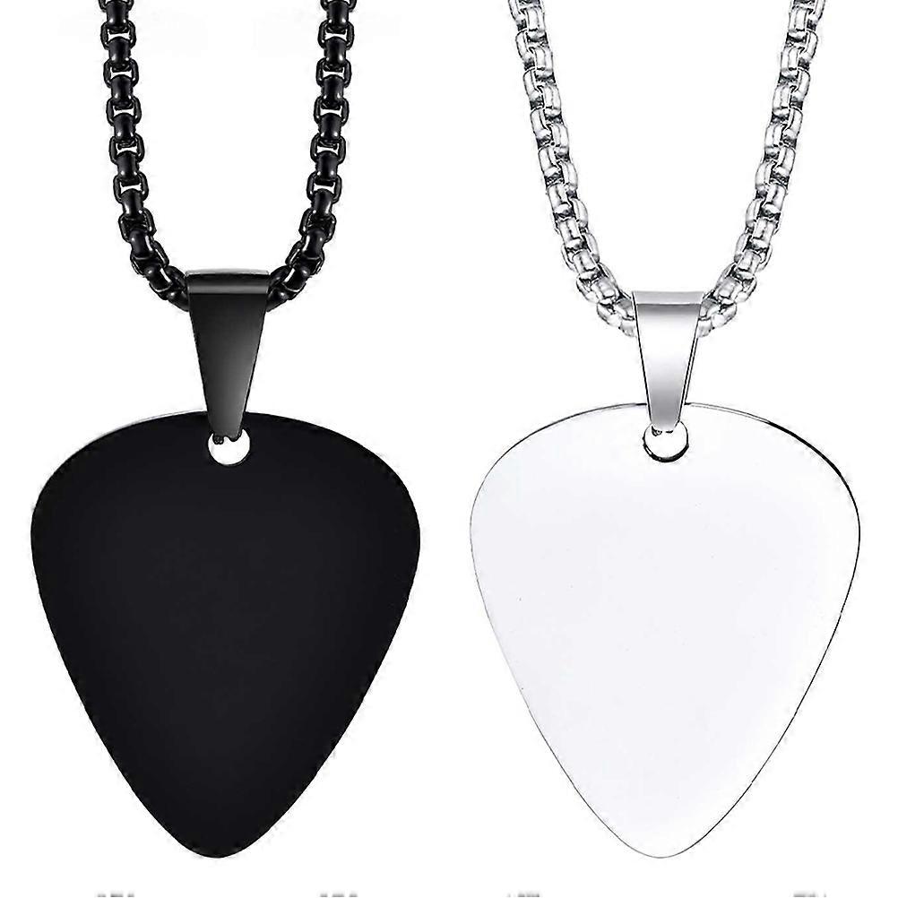 Collier de style médiator de guitare, construction robuste en acier inoxydable, adapté à un usage quotidien