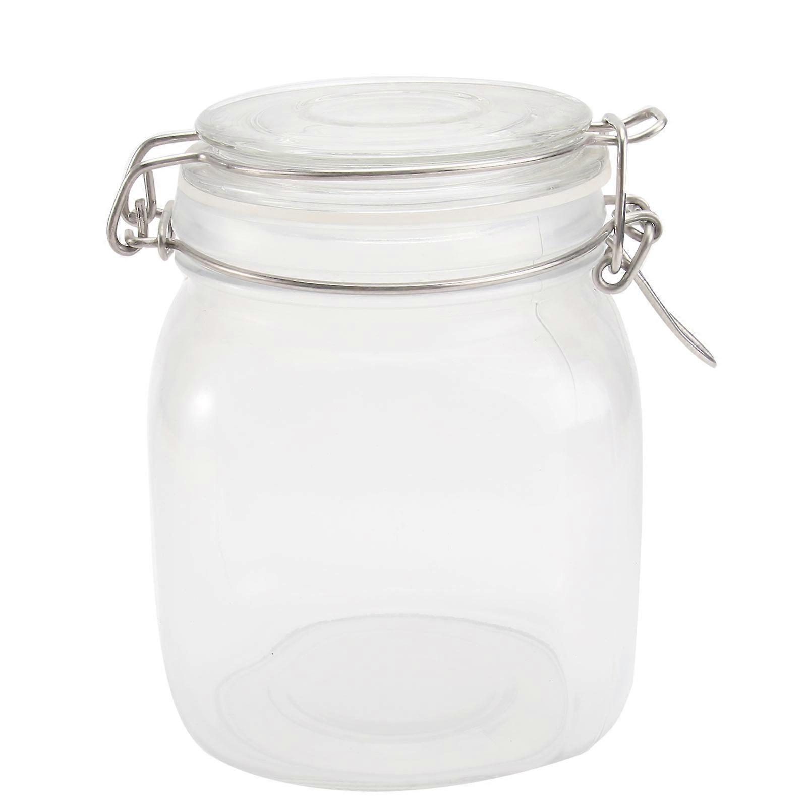 Glass Containers With Lids Airtight Container Food Storage Canisters 1000ML Clear Design Durability 1Pcs