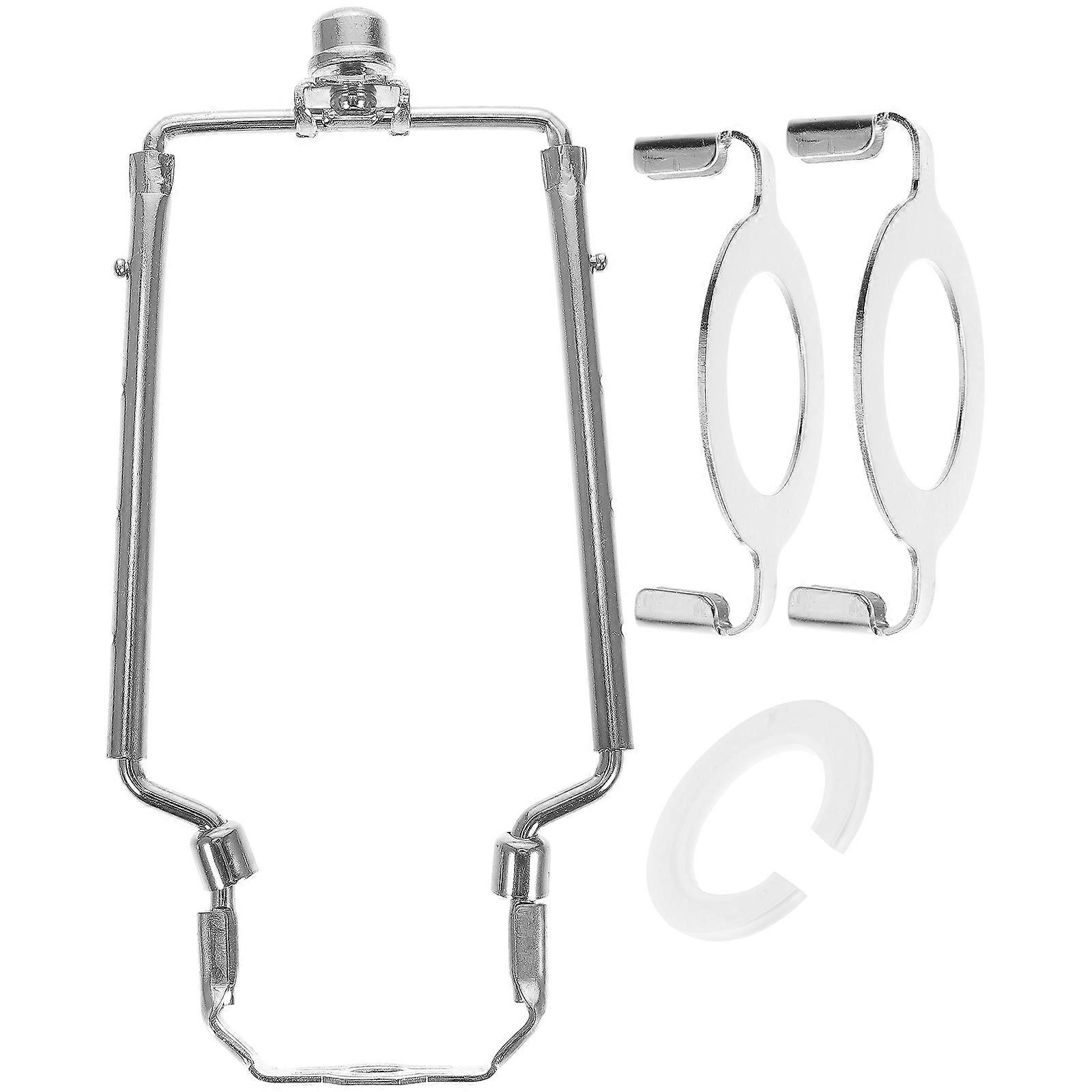 1 Set Premium Lamp Shade Horn Holder Harp Bracket for Table Floor Lamps, Alloy Versatile Lighting Replacement Accessory, Silver