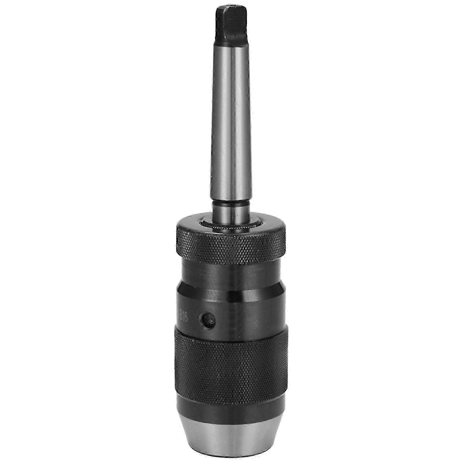 Heavy-duty Self-tightening Drill Chuck with Handle Integrated Quick Change Keyless Chuck MT-B16 1-16mm Clamping Range B16 MT2 Self-Tighten for Lathe D