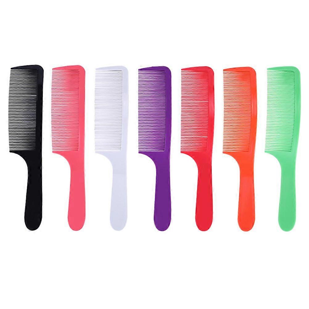 Hairdressing Tool Flat Comb for Home Use Assorted Color ABS Material 6pcs