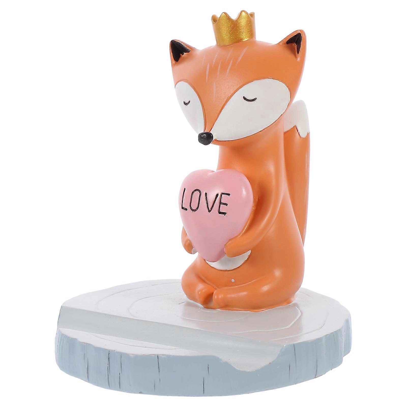 Cute Fox Cartoon Mobile Phone Holder for Desk, Ergonomic Design for Hands Free Viewing, Compatible with Most Devices