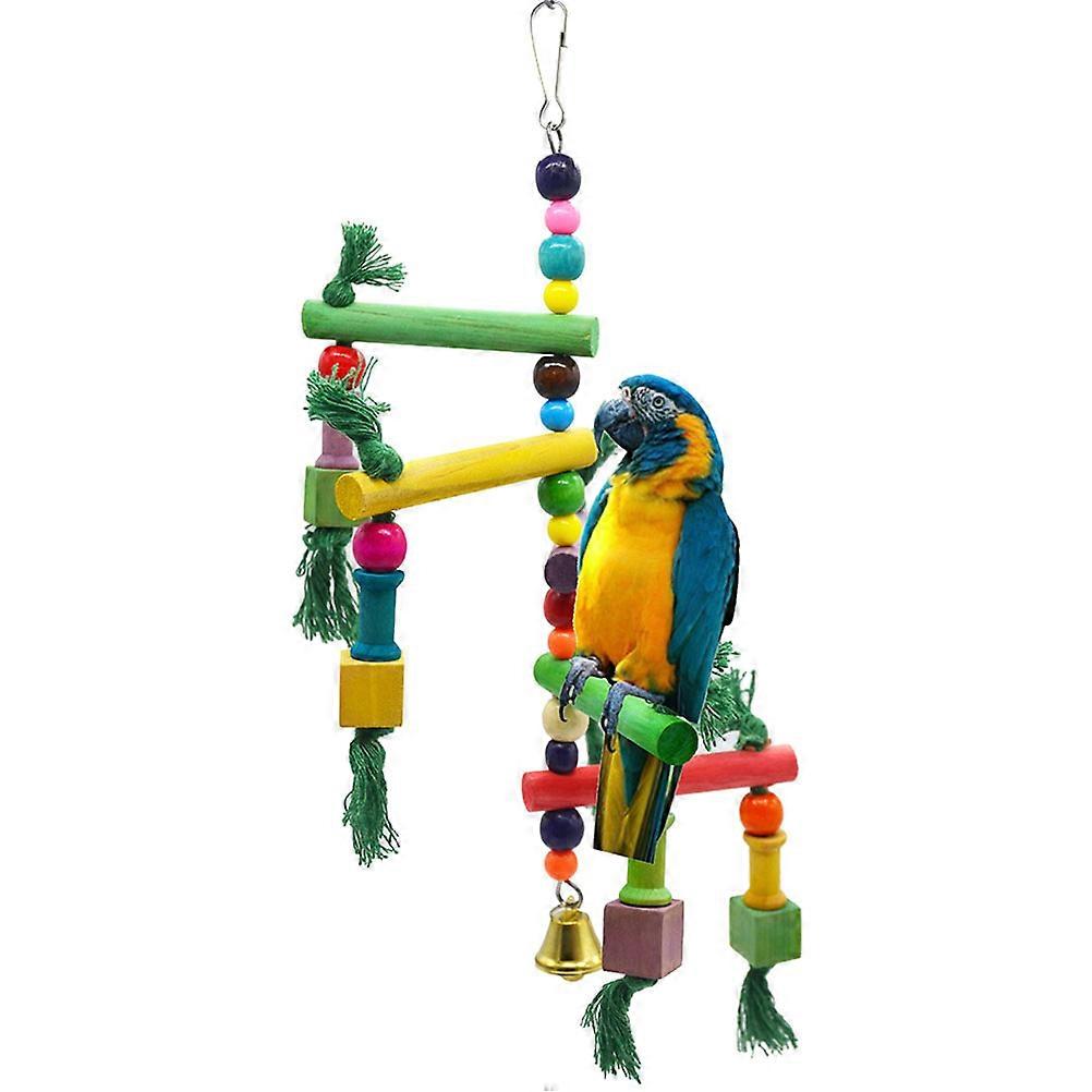Creative Bird Climbing Ladder Swing Game Turning Wheel for Cockatiels, Parakeets, and Parrots – Fun Exercise and Skill Development Tool, Safe and