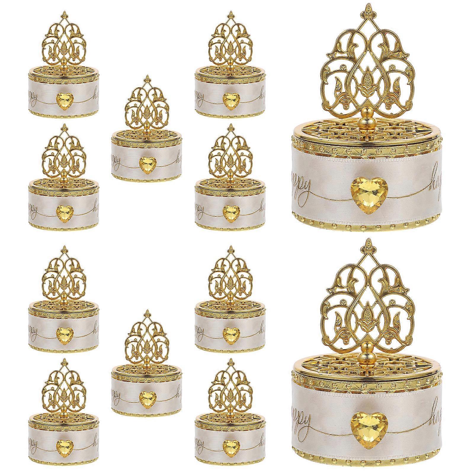 Plastic Candy Boxes Elegant Shape Multi Color For Birthday Party Decorations And Storage 12Pcs