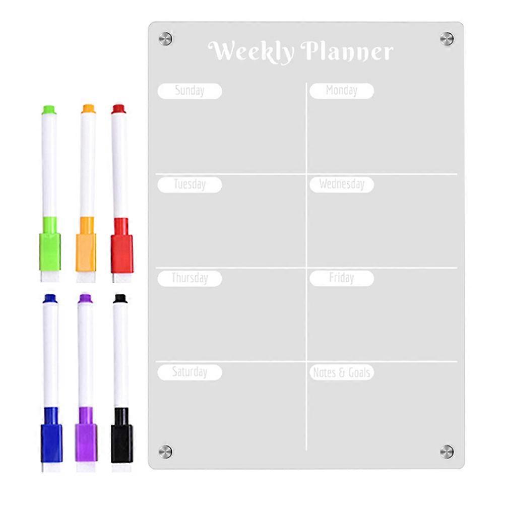 Refrigerator Clear Board Dry Erase Board For Meal Planning And Scheduling Professionals 42.00X29.00X1.00CM Magnetic Attachment 1Set