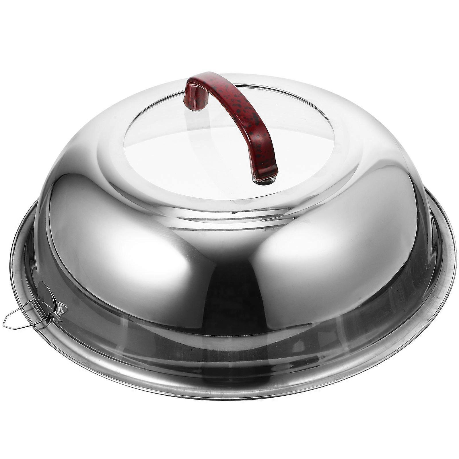 Replacement Pot Lids Anti-Scald Pan Lid High-Class Stainless Steel 30.8X30.8X8.5CM For Cooking 1Pack