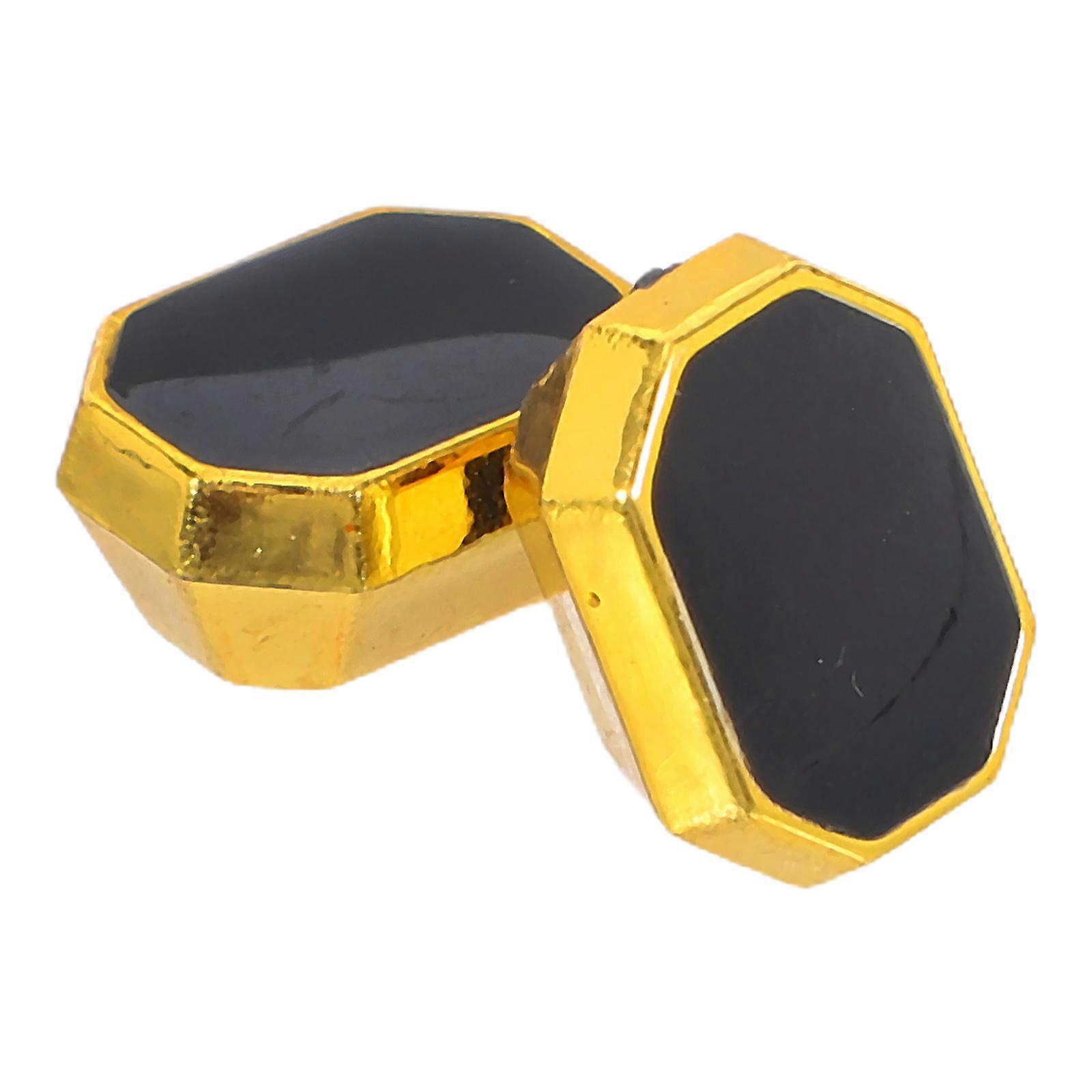 Umbrella Switch Button Cap 2Pcs in Golden for Long Handle Umbrella Spare Button