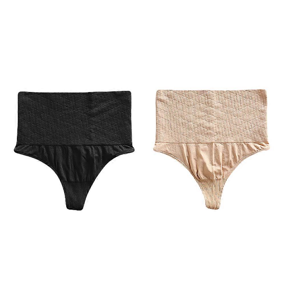 Strings met hoge taille voor vrouwen Naadloze string Nauwsluitende vormgevende broek 2 stuks