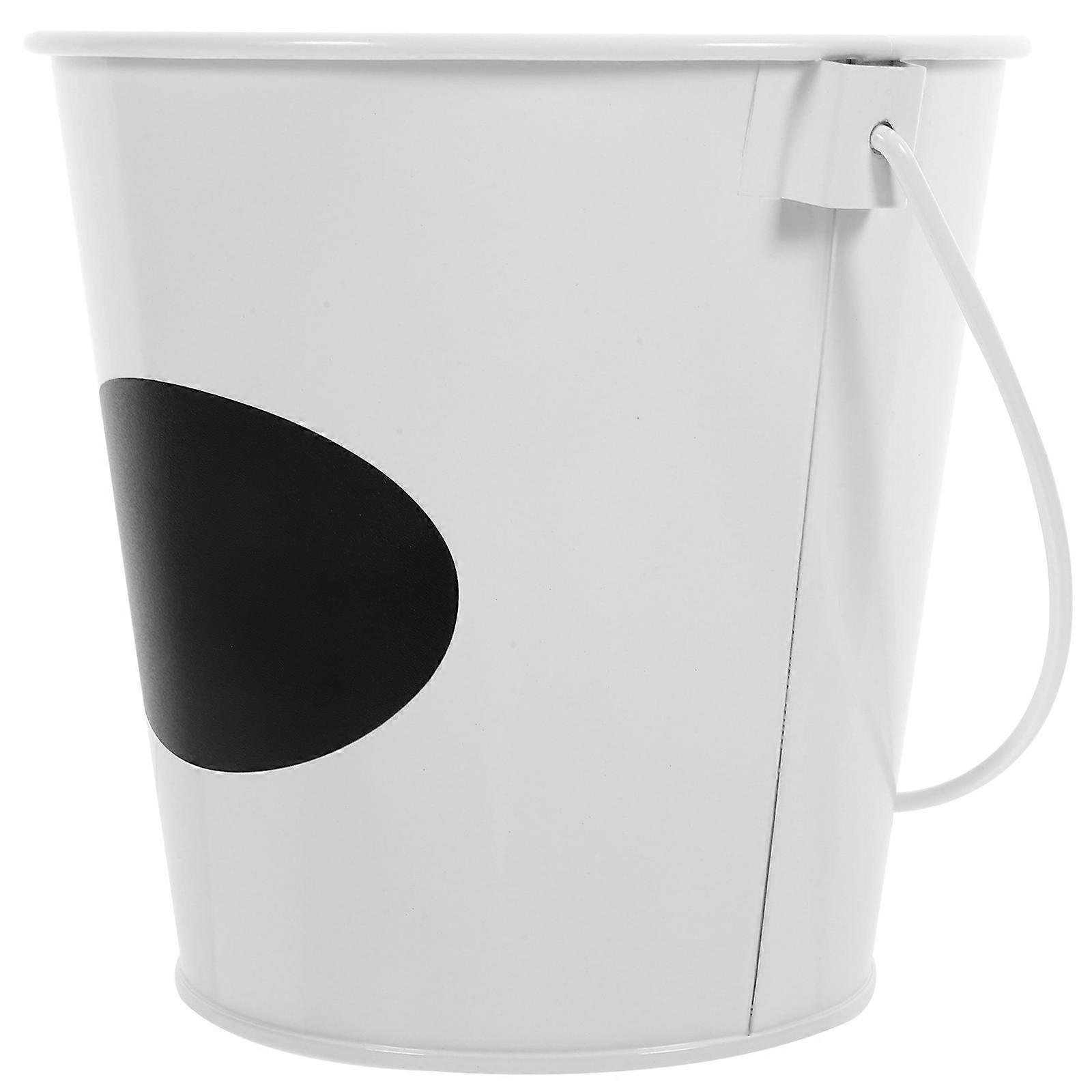 Office Garbage Can Small Trash Can Waste Storage Rectangular Shape White 1Set