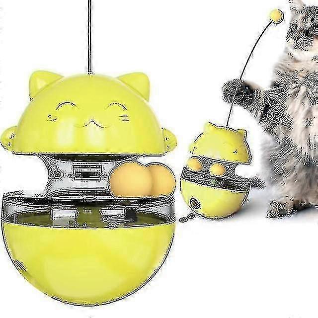 楽しいタンブラーペットスローフードエンターテイメントは、猫の調節可能なスナック口のおもちゃの注目を集めます