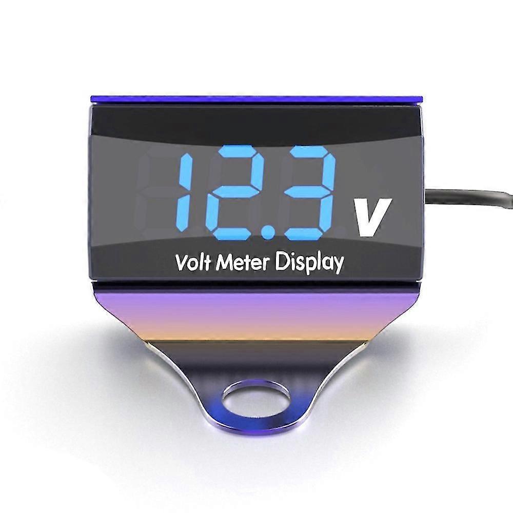 Motorcycle DC 10-150V Digital Voltmeter LED Display Waterproof Voltage Tester Battery Moniter Gauge-2025-ss