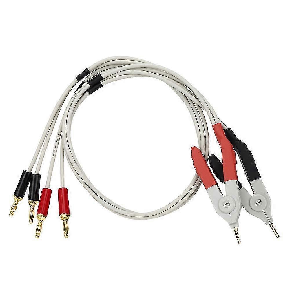 4-Terminal Electronics Test Lead Digital Bridge Test Clip Low Resistance Testing Clip Cable