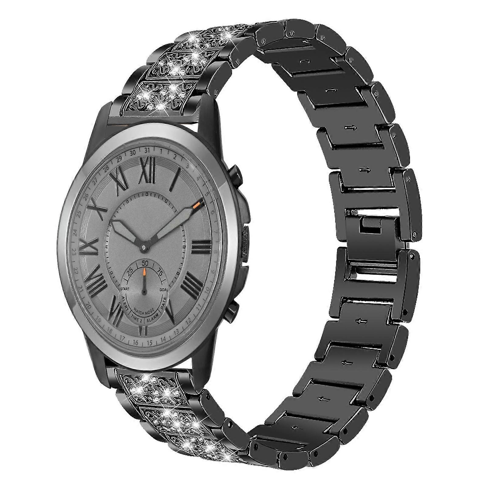 xDfind Diamond Smykker Rustfrit Stål Urrem Til Fossil Q Machine Hybrid Ur 22mm