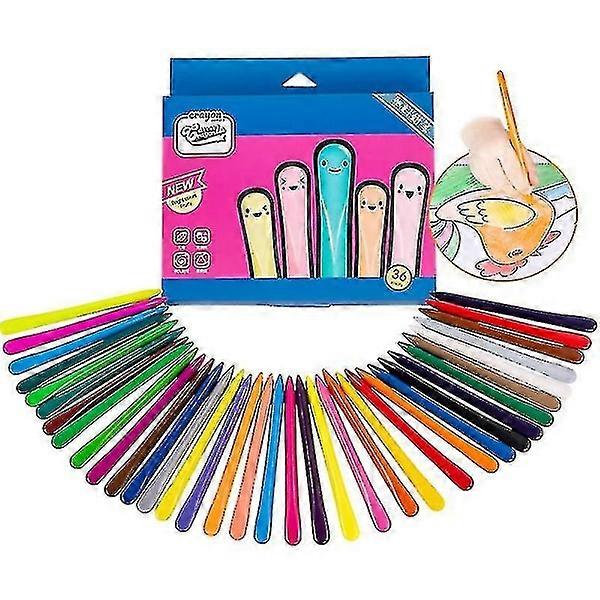 36 Colors Triangular Children's Crayons are Not Dirty