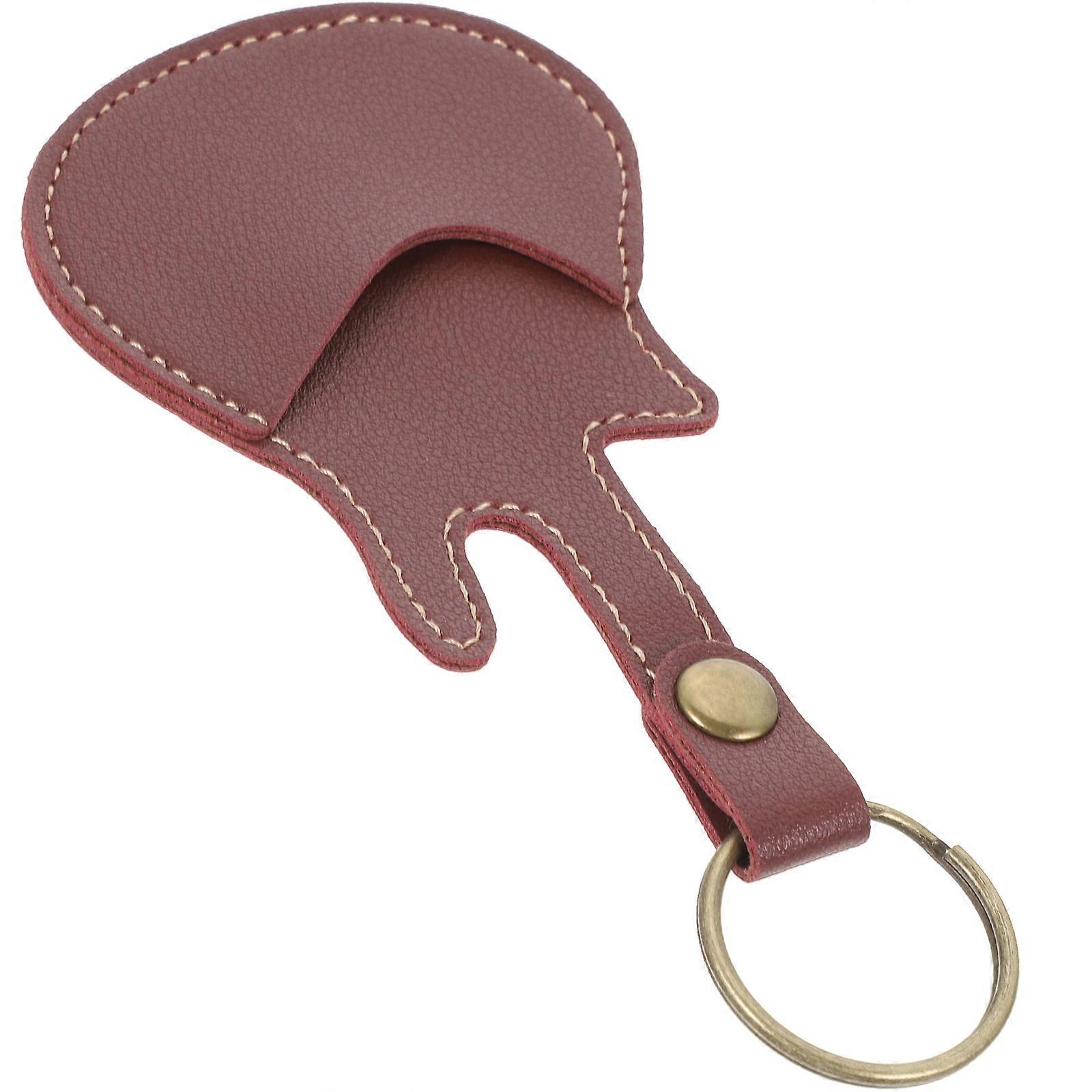 Guitar Picks Storage Pendant Pu Leather Guitar Plectrums Case 1Set