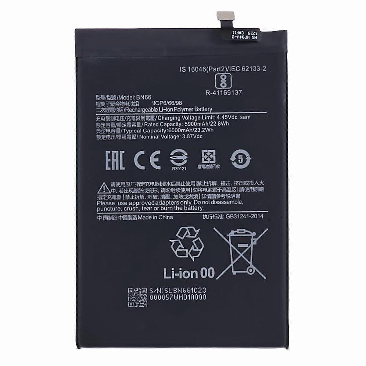 For Xiaomi Poco C40 3.87V 5900mAh Li ion Polymer Battery Assembly Part (Encode: BN66) (without Logo)