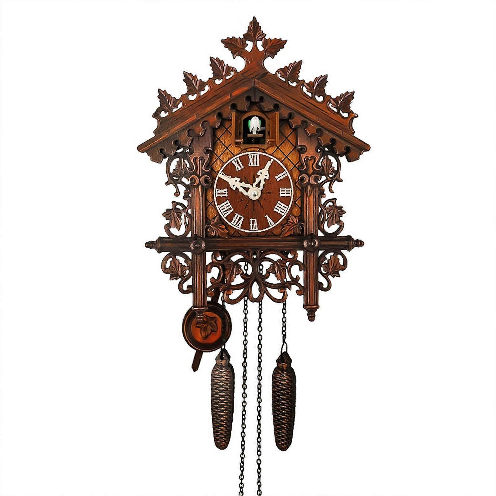 Cuckoo Clock Battery Operated Cuckoo Clock Home Decoration Cuckoo Clock with Hourly Chime Handmade Wall Cuckoo Clock for Decoration