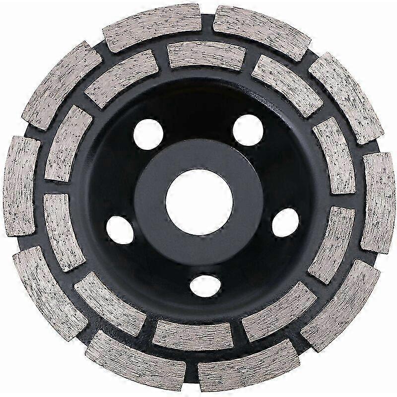 Universal Diamond Grinding Wheel for Sanding Concrete, Stone, Granite, and Masonry - 125 x 22.2 mm Double Row