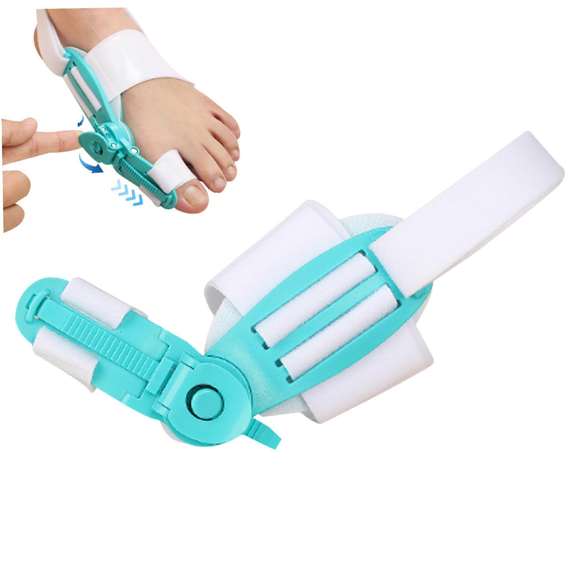 Bunion Corrector Big Toe Smoother Adjustable Toe Splints with Silicone Pad Blue